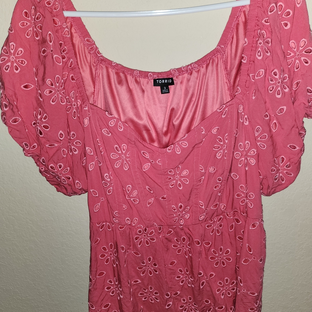 Torrid Pink/Coral Blouse